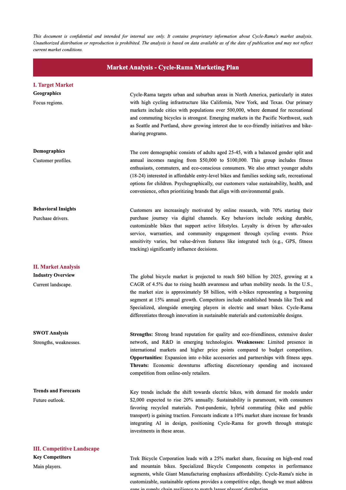 Cycle Rama marketing plan with market analysis and target market sections_variant_3